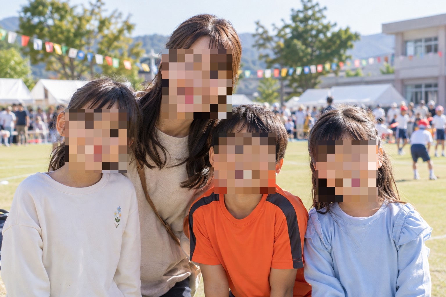An edited example of a children's event or group photo